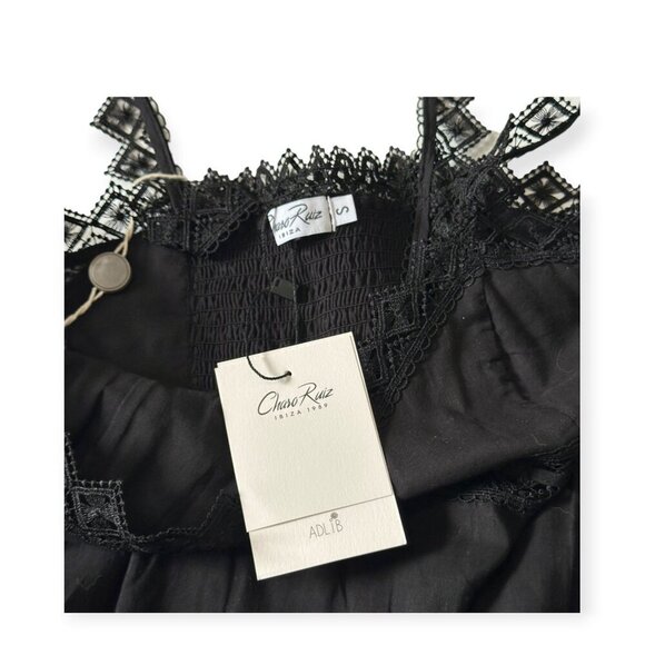 CHARO RUIZ IBIZA Crocheted Lace-trimmed Cotton-blend Dress, Size S, NWT - Picture 4 of 16